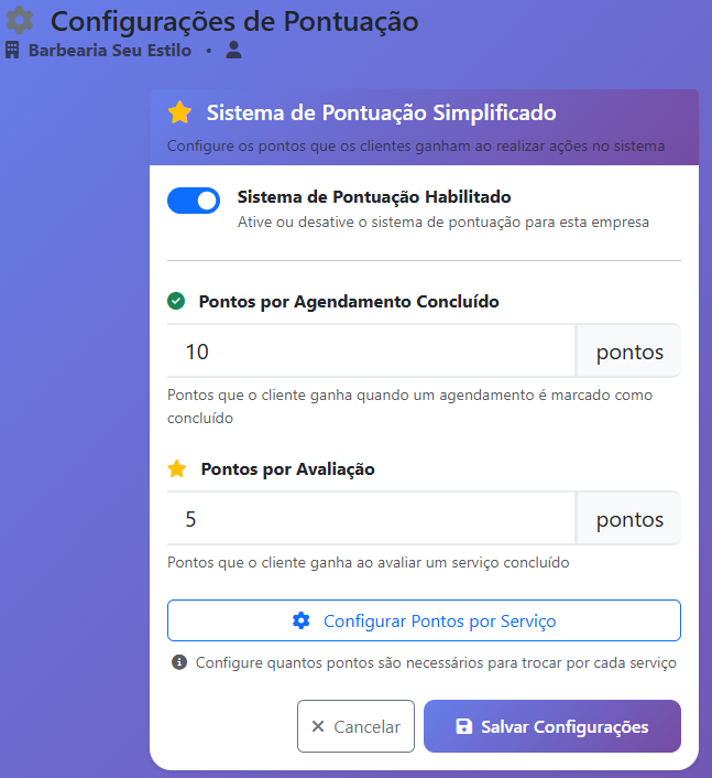 Fidelidade e avaliações — tela 4 de 5